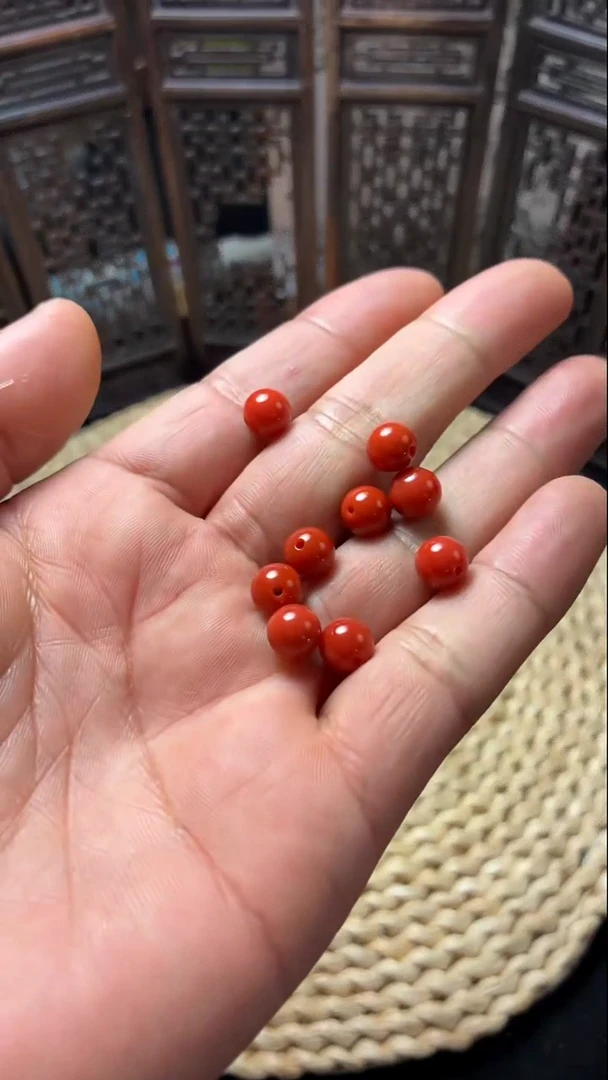 未镶嵌单珠南红玛瑙大水沟圆珠7mm多样性发货发其一