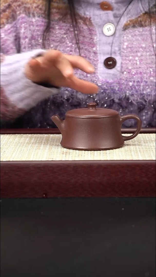 茶壶紫砂紫玉金砂 云柱