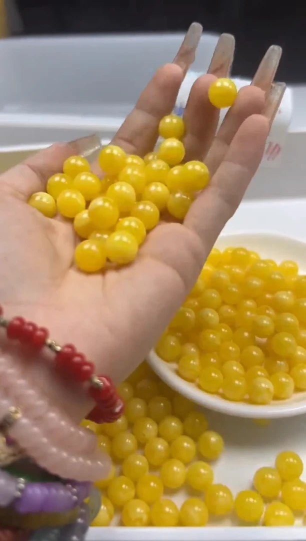 未镶嵌颈饰蜜蜡W168蜜蜡白花蜡10mm*10颗