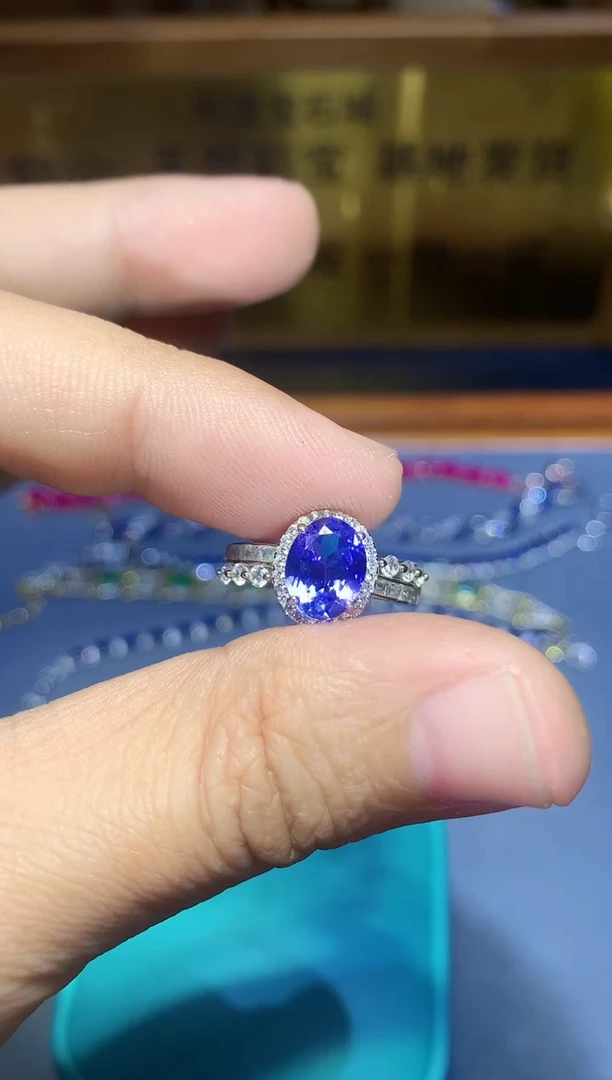 【闪购商品】坦桑石戒指银S925镶嵌........