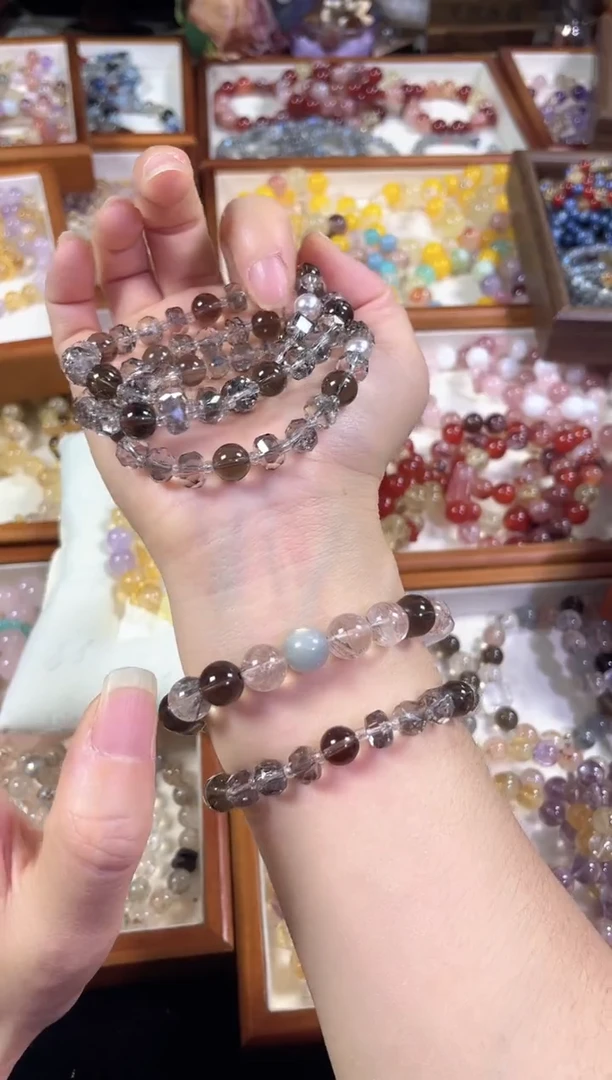 未镶嵌手串水晶天然茶水晶茶泡泡手串多样发一