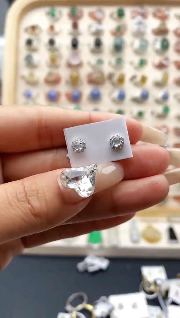 【闪购商品】翡翠戒指银S925镶嵌缅甸天然A货翡翠111    8-3