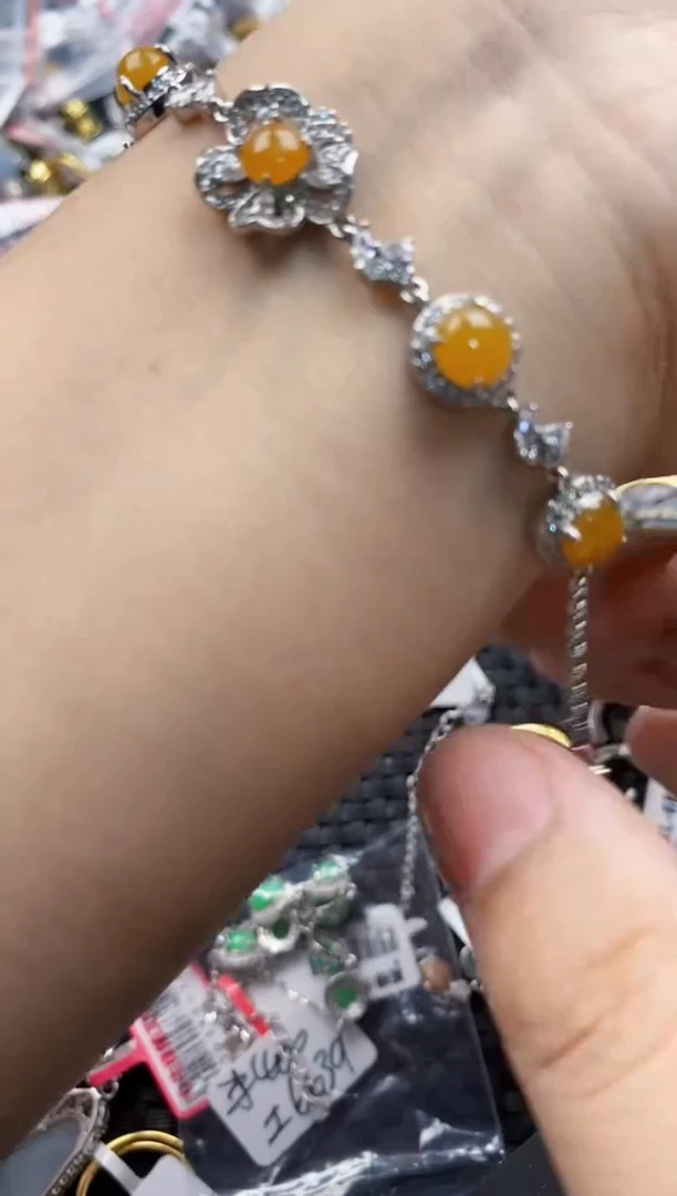 翡翠戒指银S925镶嵌6666    11