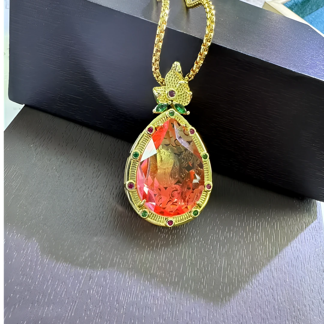 高定— 珍藏级 樱花粉 高端水滴吊坠(赠链D33)