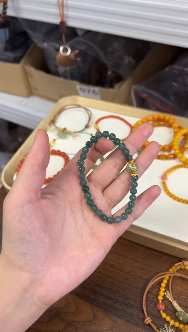 未镶嵌手链翡翠老矿蓝水翡翠配件款手链[1028]