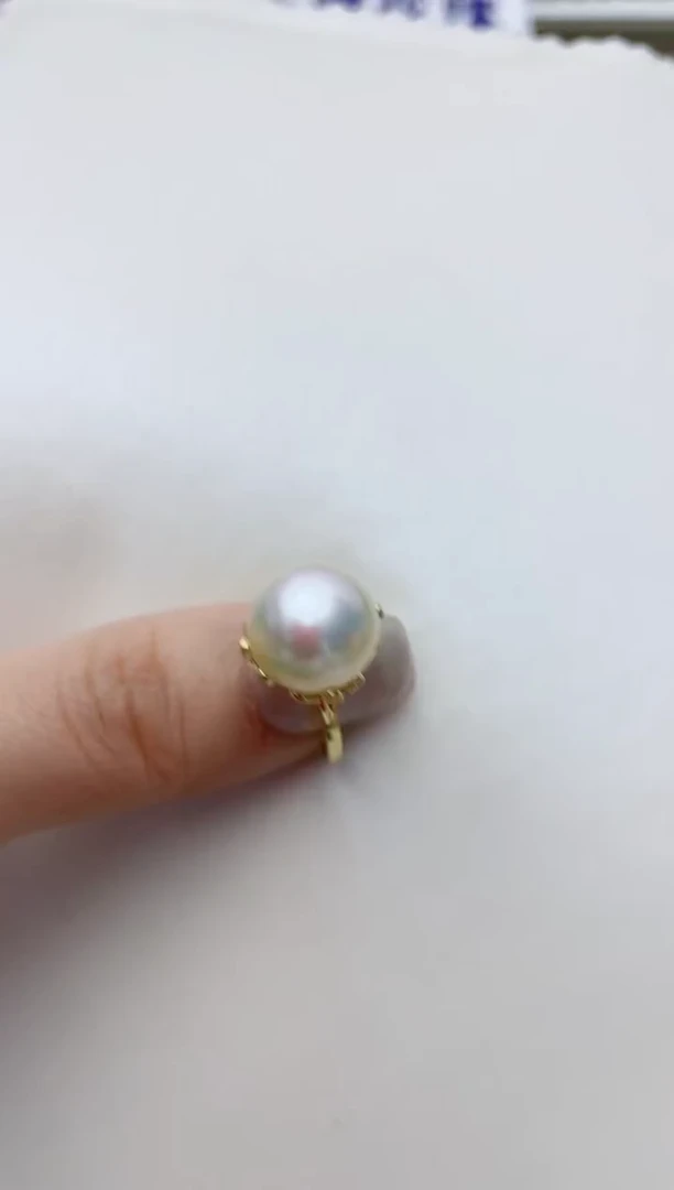 【闪购商品】海水珍珠戒指银S925镶嵌A186