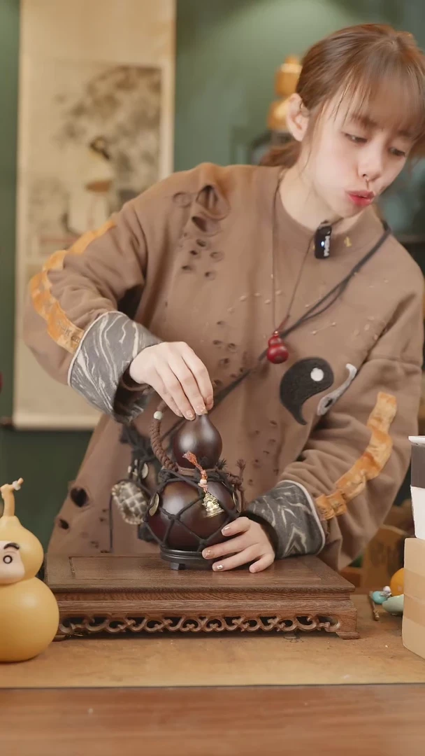 【闪购商品】239号精品天然大漆工艺防渗内胆酒葫芦~