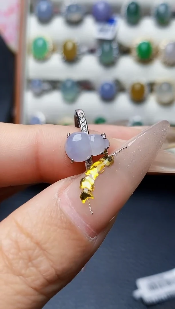 银S925镶嵌戒指翡翠3627