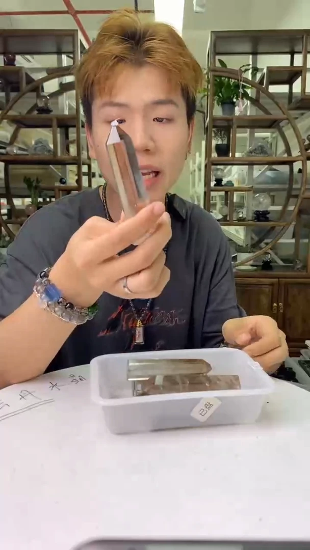 水晶珠宝半成品未镶嵌茶水晶柱子D64多样性发其一120+