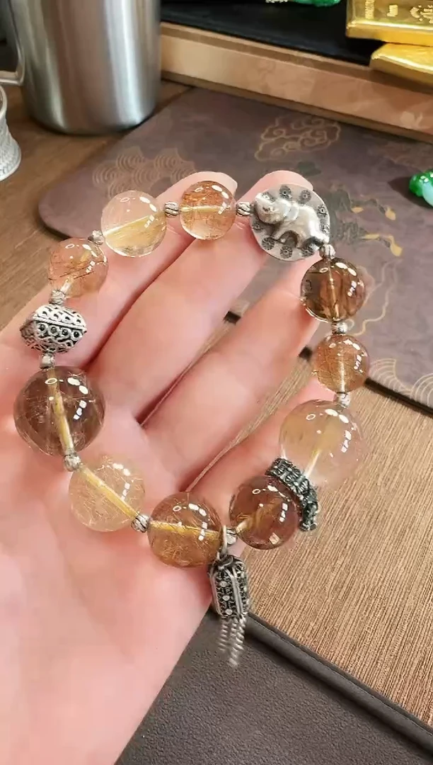 水晶手串银S925镶嵌手串