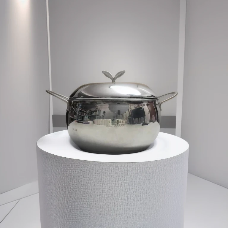 食品级304不锈钢苹果燃气电磁炉家用煮粥汤锅蒸煮钢盖炖锅火锅