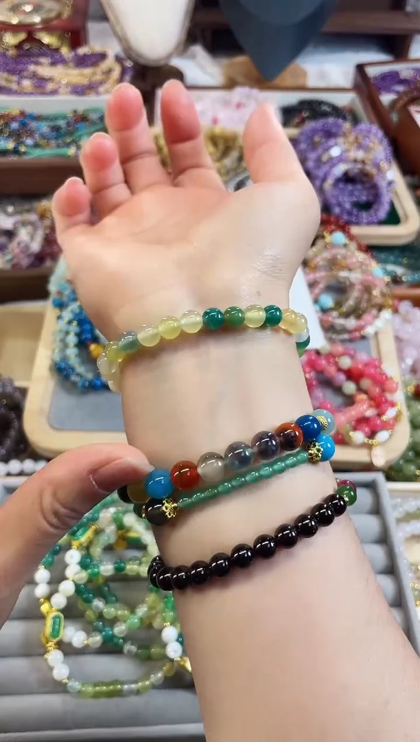 【闪购商品】玛瑙/玉髓手链未镶嵌葡萄玛瑙天然玉石多样发一