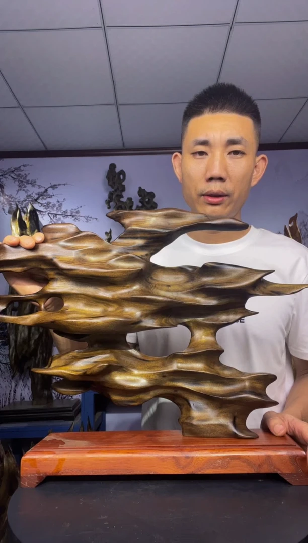 金丝楠反**琶金丝楠木工艺品摆件
