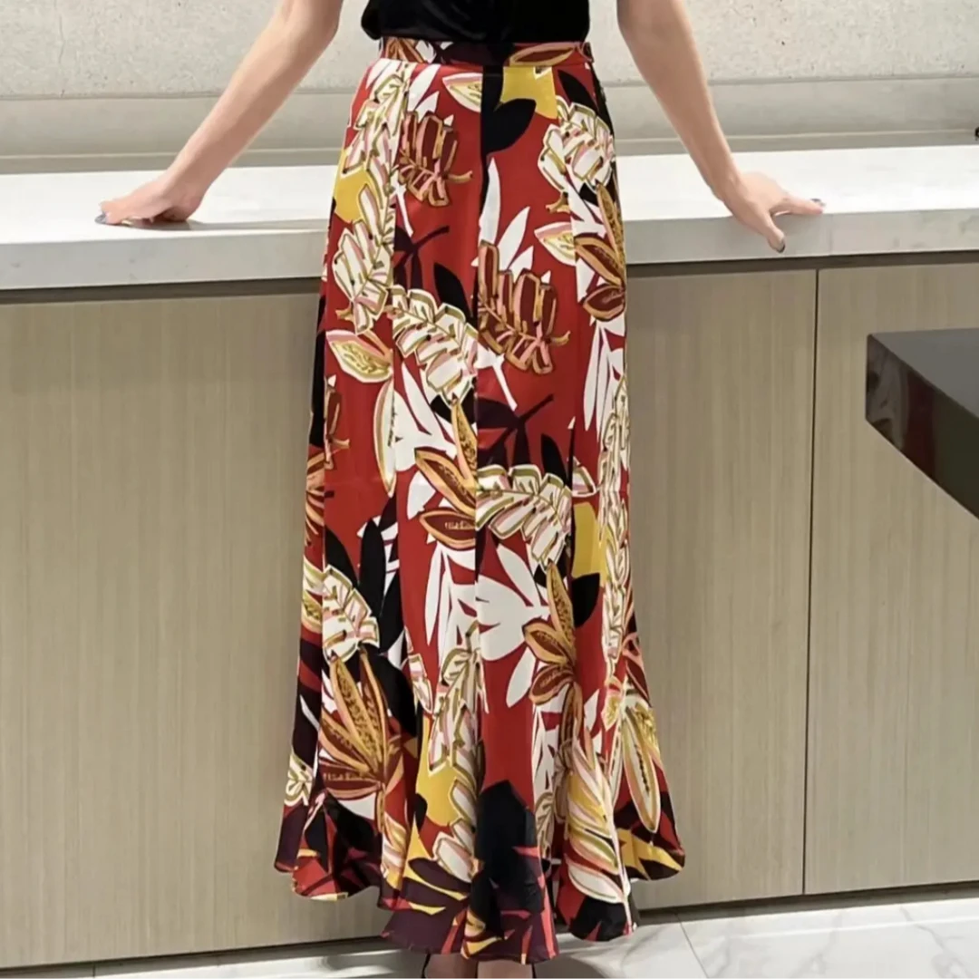 阿玛施/AMASS  新款时尚碎花鱼尾摆半裙 5200385