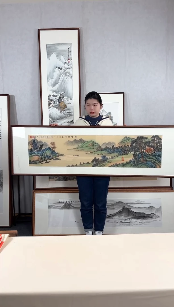 【闪购商品】国画手绘*晓烟微雨碧云天*52*172cm