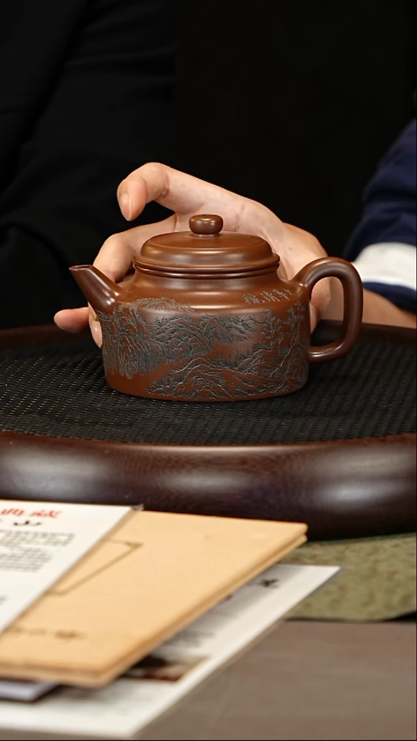 茶壶紫砂67 邵忠源 紫檀紫泥 剑流德钟380