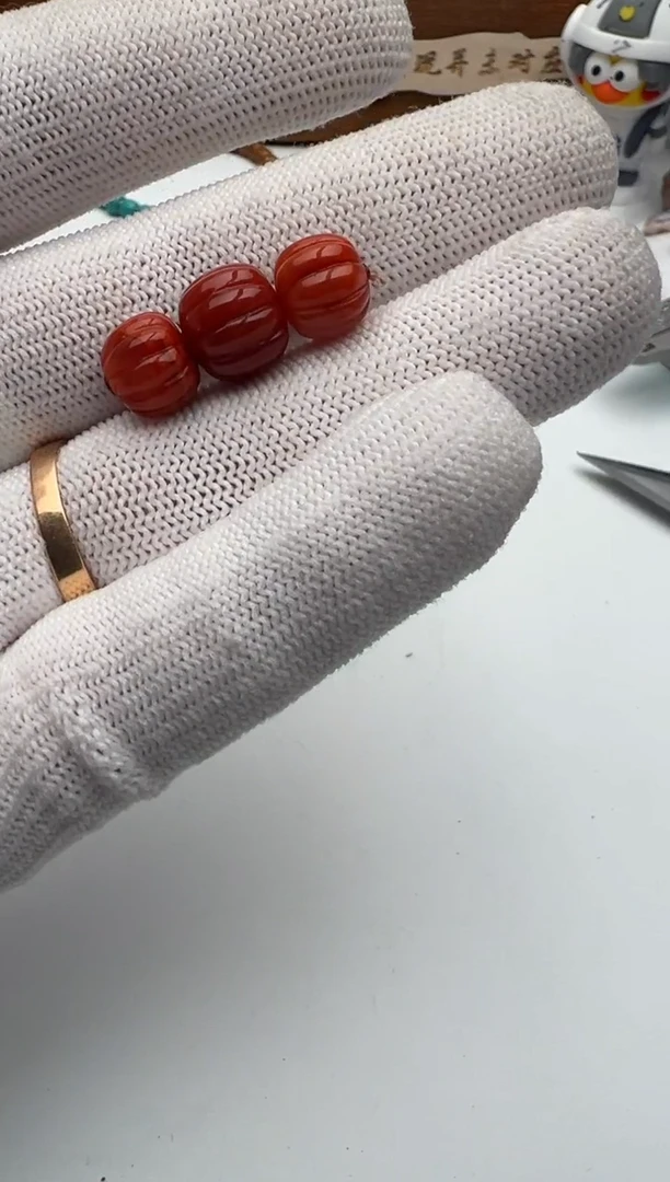 【闪购商品】南红玛瑙珠子未镶嵌南红珠子*3