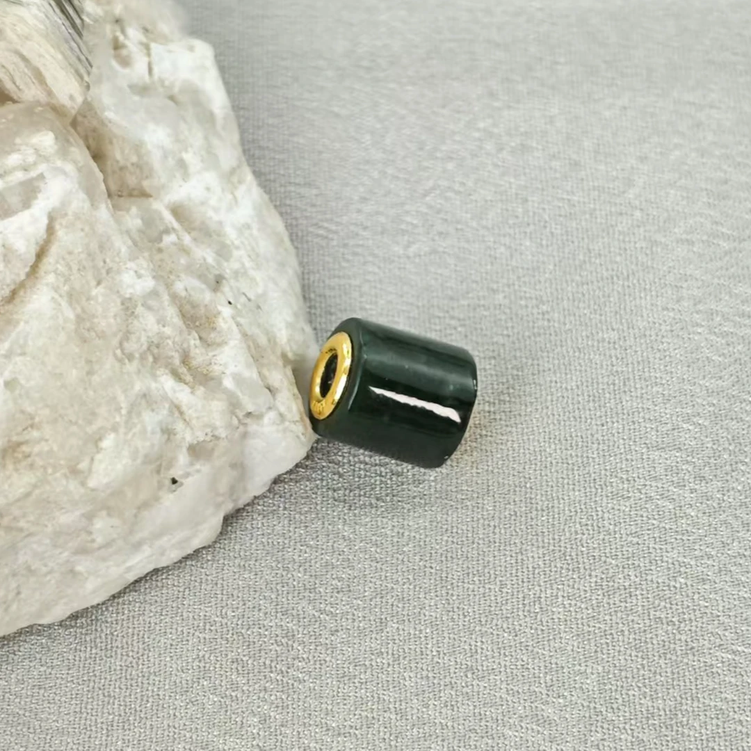 和田玉（墨玉）桶珠吊坠/NYXF-MYDZ-2