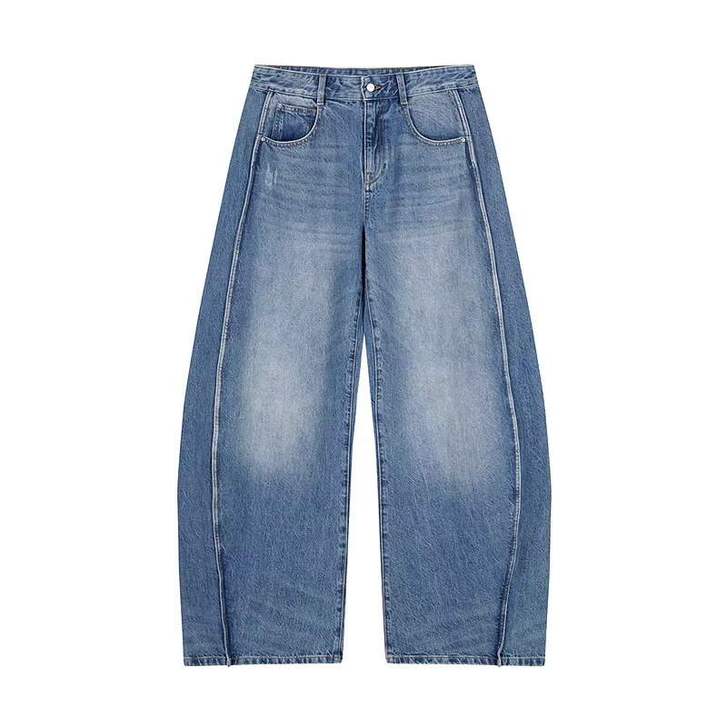 1538【商场同款】江南25春新品牛仔长裤宽松香蕉裤