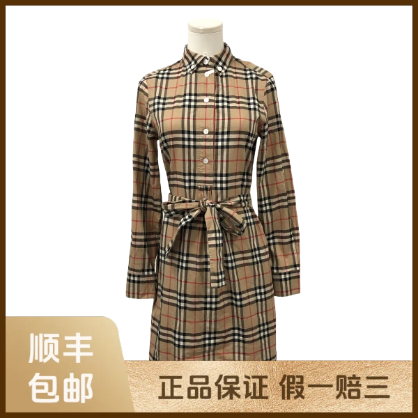 妃鱼/博柏利/棉/连衣裙/95新/s一零一五