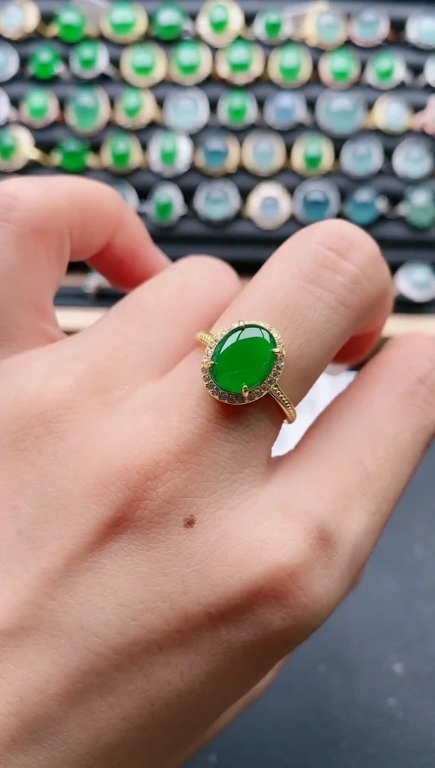 【闪购商品】翡翠戒指银S925镶嵌11111