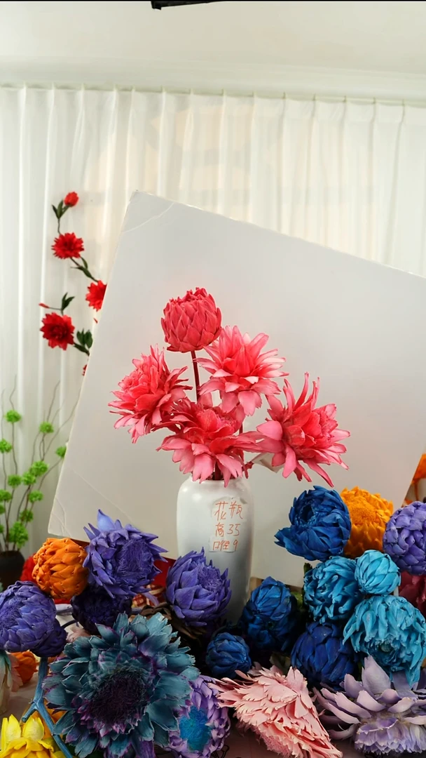 永生洋蓟 霸王花5个头西瓜红【吸色不均】A45