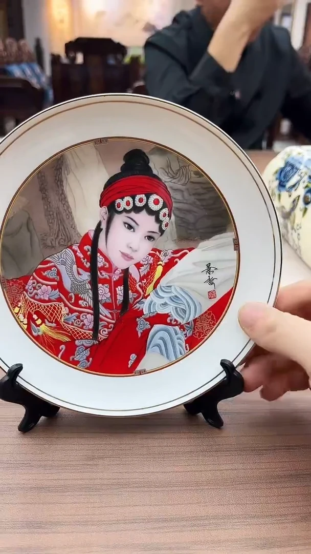绘画崔老师-人物-瓷盘（小）