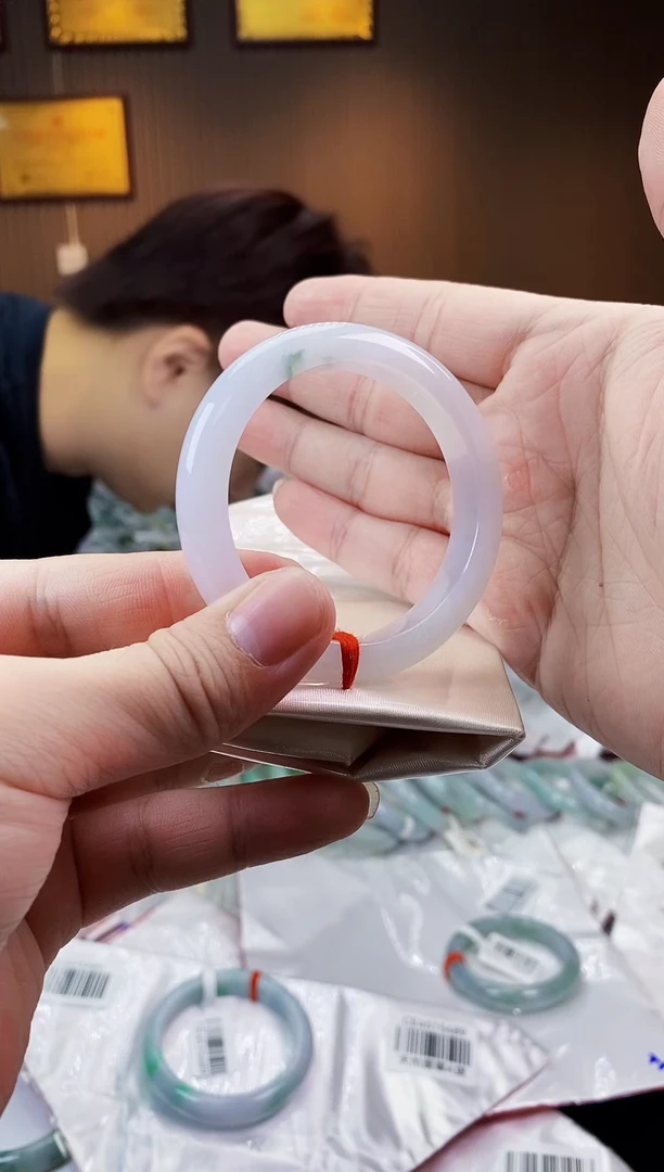 未镶嵌手镯翡翠小*菜纯天然缅甸A货翡翠手镯