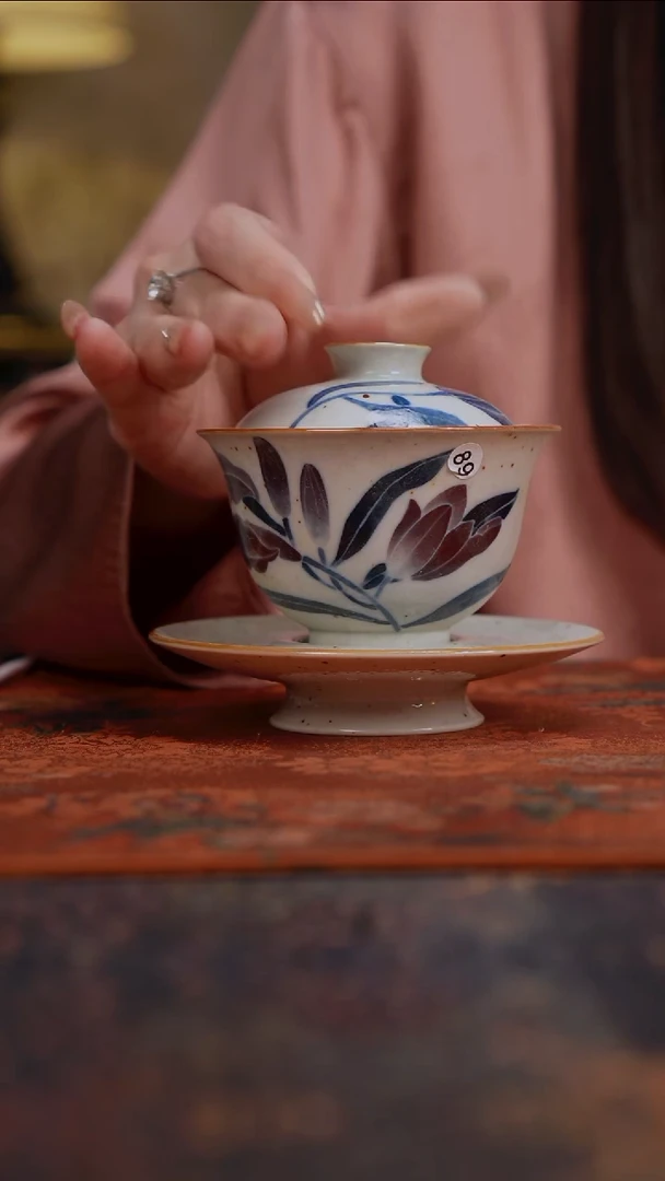 景德镇陶瓷杯碗柴烧多人