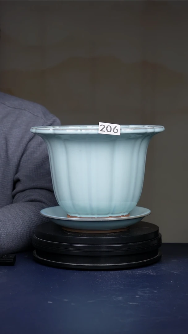 其他瓷说*谢206号月白釉花瓣型