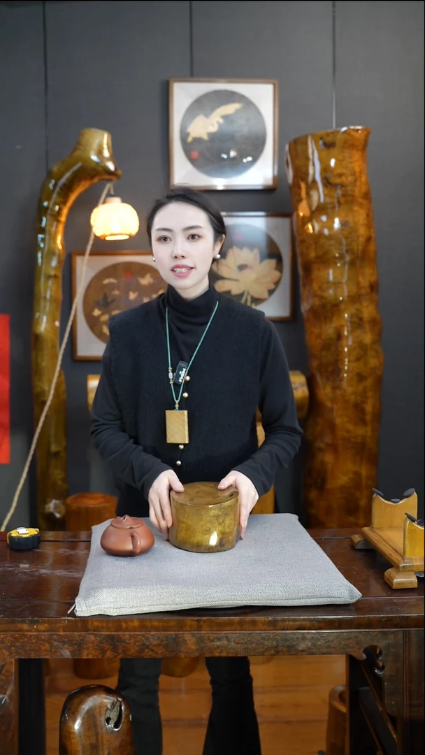 【闪购商品】金丝楠金丝楠木壶承