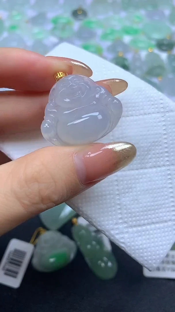 颈饰18K金镶嵌翡翠A货