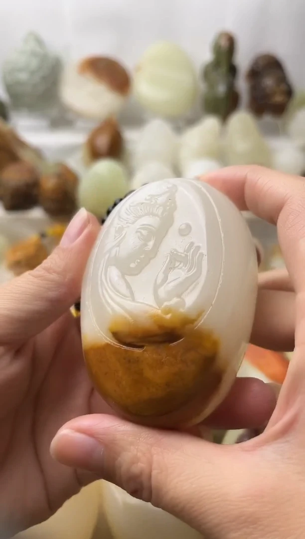 石材古青石棉纹正常不退换观音