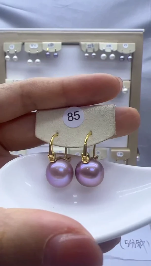 【闪购商品】淡水珍珠耳饰银S925镶嵌85