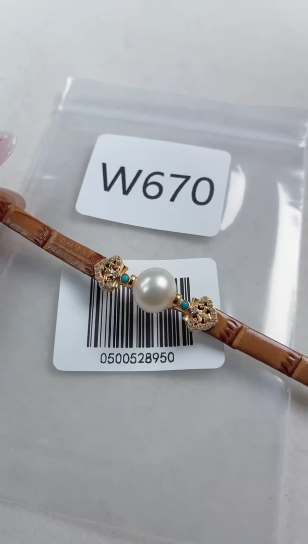 银S925镶嵌手表海水珍珠W670