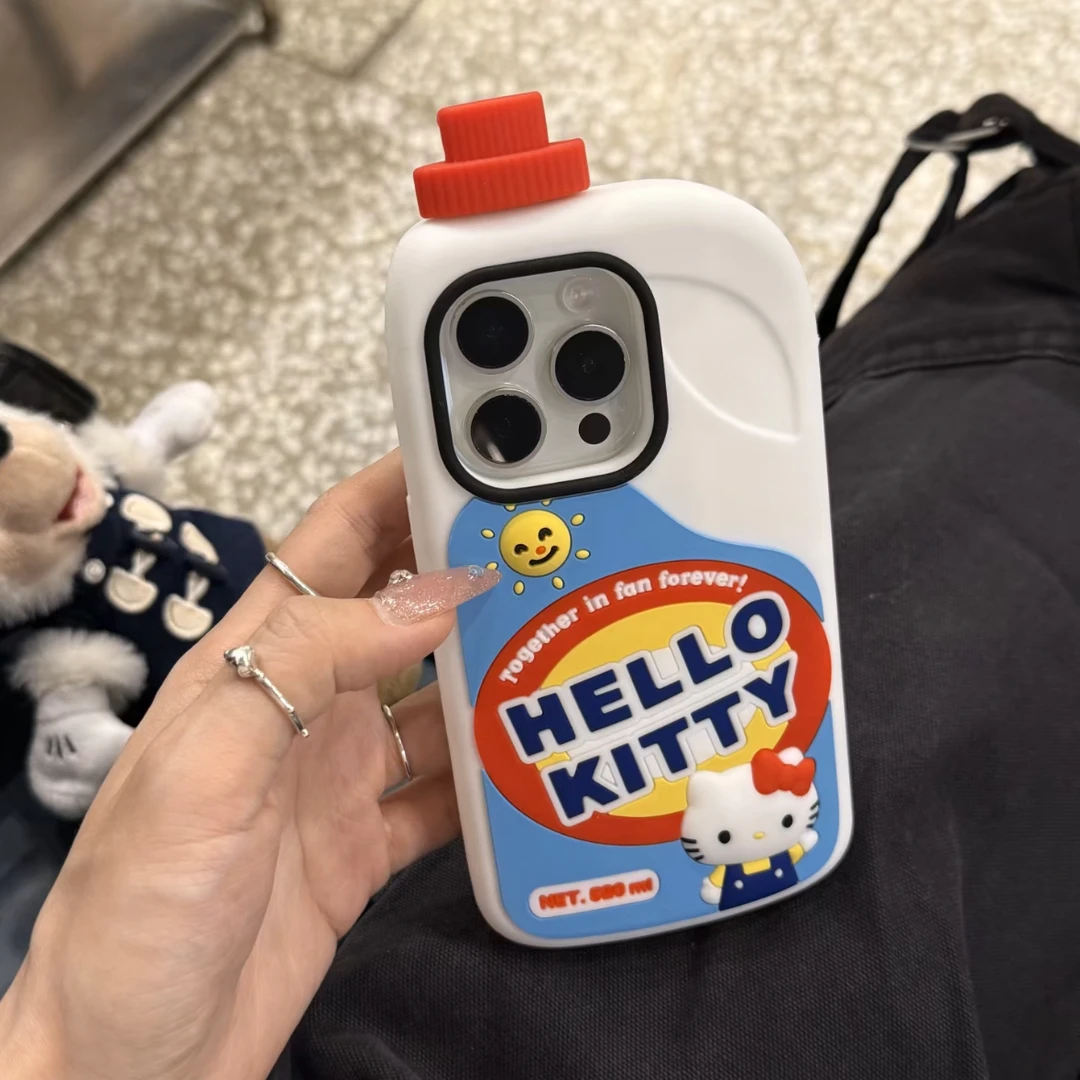 古早立体洗衣液KT猫适用iPhone16promax手机壳苹果15pro可爱14/13