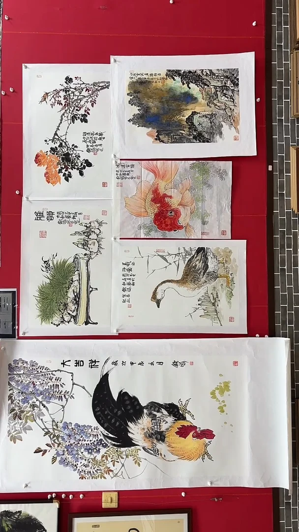 国画鸿运当头，鱼化为龙  赵钦政
