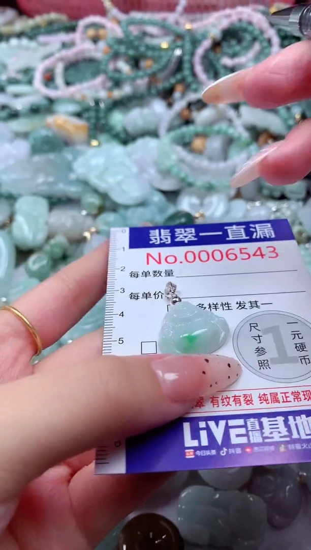 翡翠未镶嵌吊坠(不含链)6543