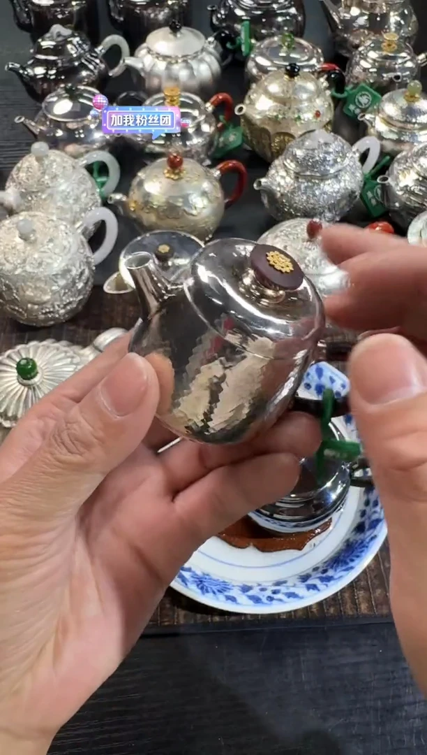 【闪购商品】呆坐 锤纹一人饮巨轮壶--------