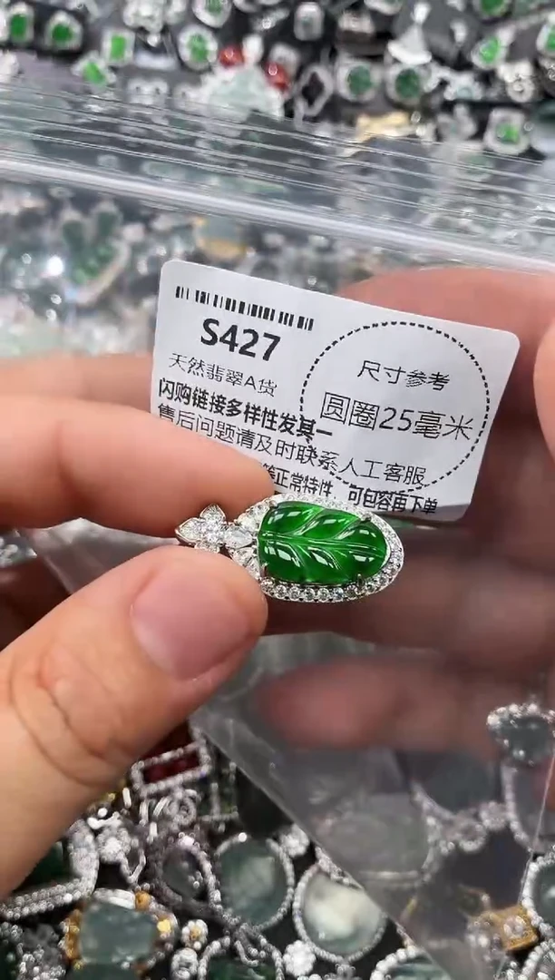 翡翠未镶嵌颈饰S427吊坠