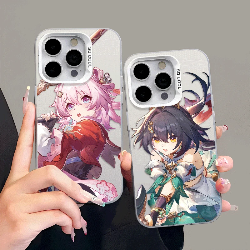 星铁三月七云璃手机壳适用于苹果华为oppo荣耀小米vivo红米镭射硬