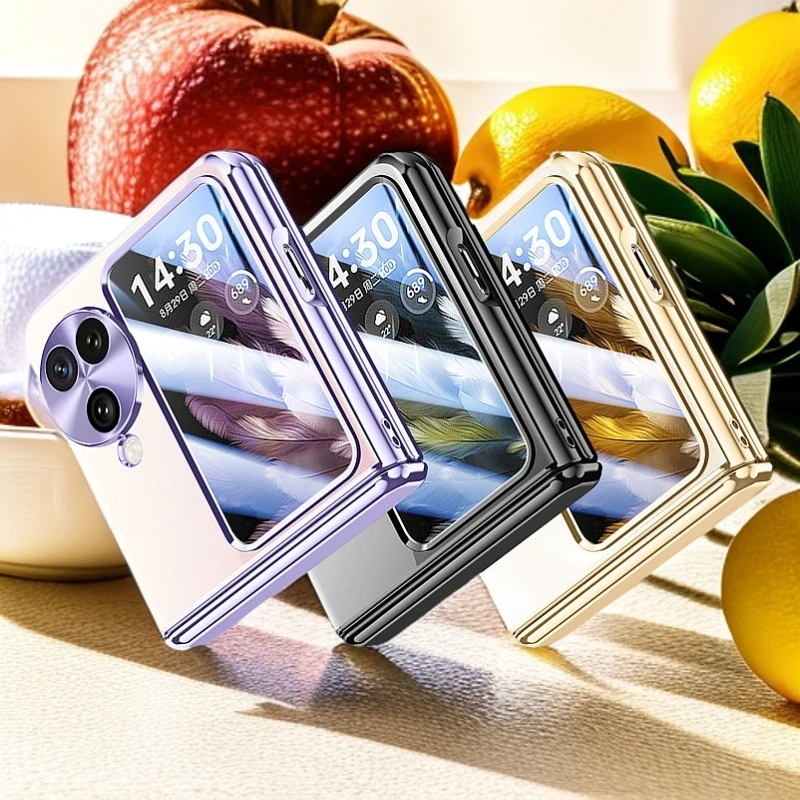 oppofindn3Filp手机壳透明电镀时尚全包防摔适用Findn3flip硬壳