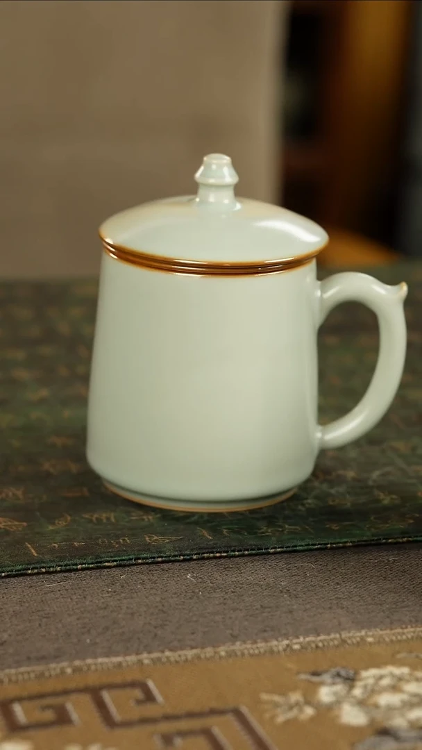 梦**臻善窑厂汝窑办公杯