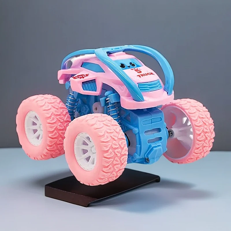 马卡龙色惯性四驱车翻跟头儿童小汽车翻滚玩具车女孩上班族手提包