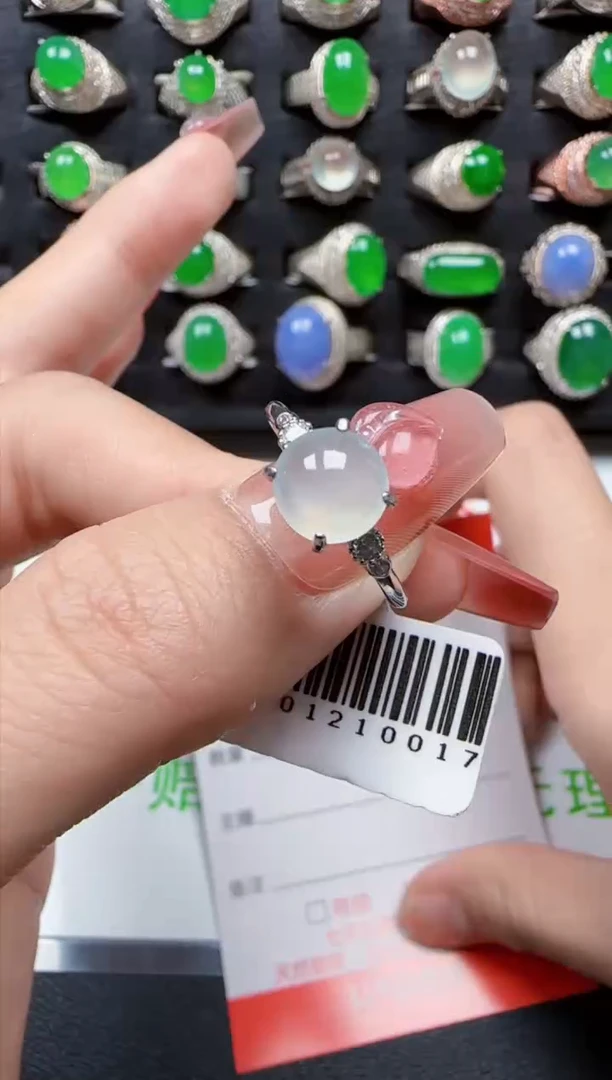 【闪购商品】翡翠戒指银S925镶嵌1558