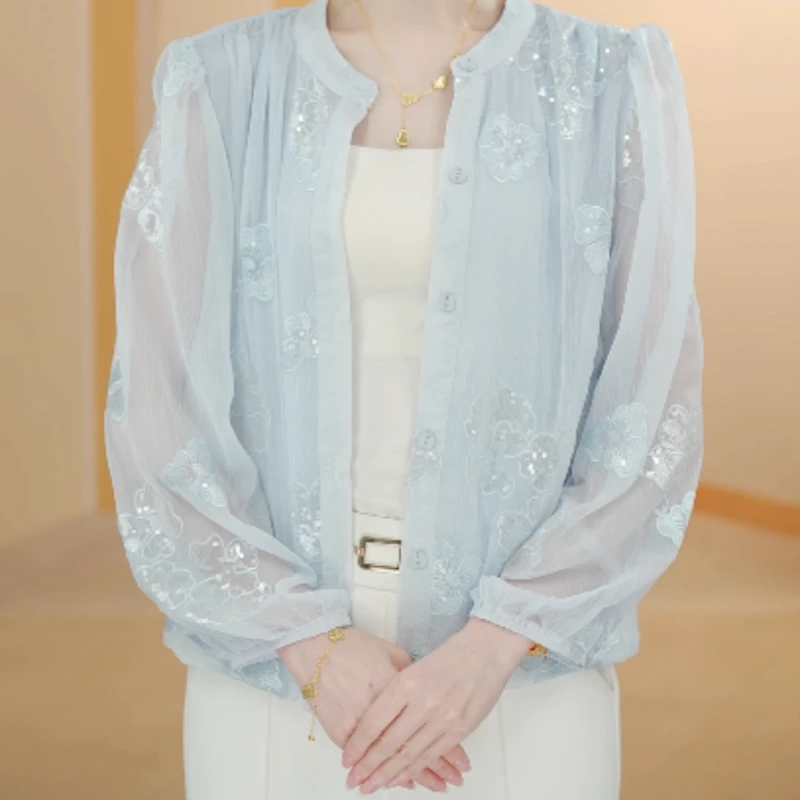 X6247【出口原单】气质优雅时尚显瘦开衫-闪闪