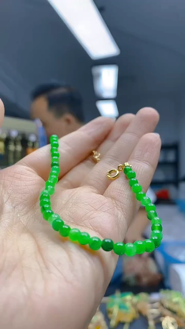 【闪购商品】翡翠耳饰合金0370翡翠手链