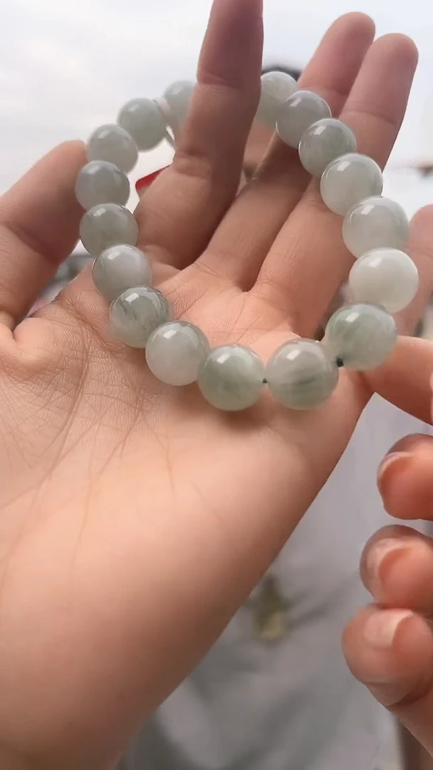 发晶手链未镶嵌天然绿兔毛手串多样性发一12mm