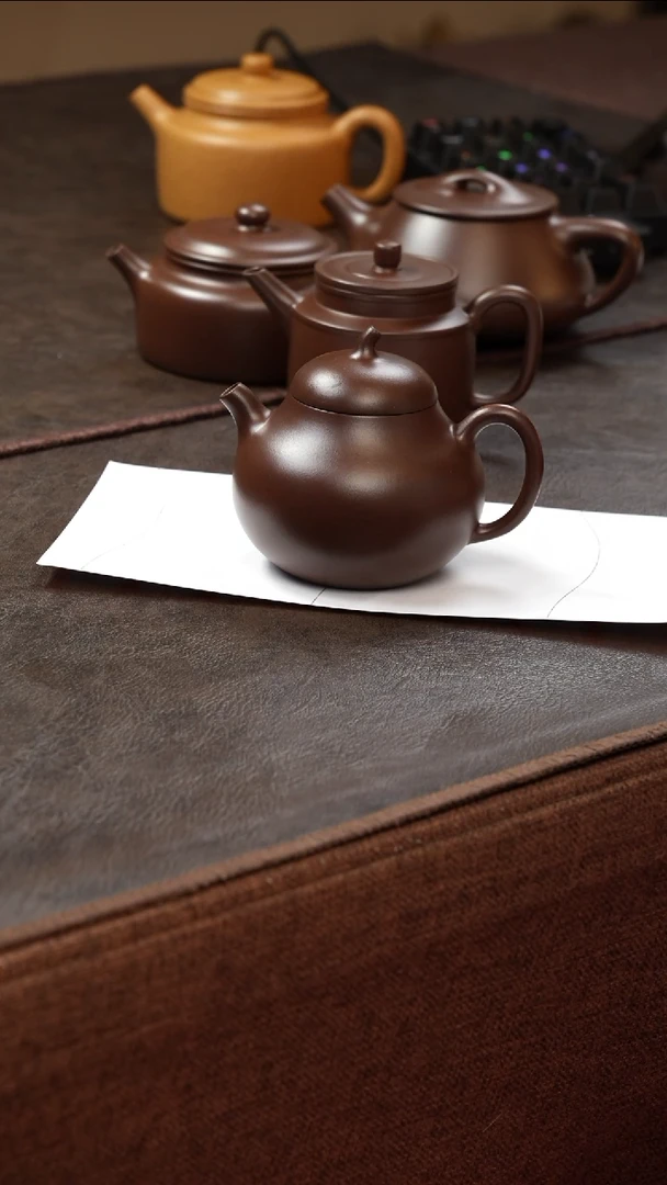 茶壶紫砂之**也老紫泥茄瓜170cc