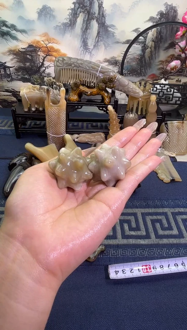 牦牛A**图刺球一对
